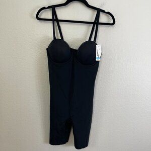 NEW Wacoal Womens 34C Red Carpet Firm Control Strapless Mid Thigh Shaper